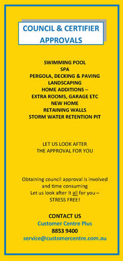 COUNCIL & CERTIFIER APPROVALS advert